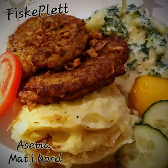 FiskePlett til middag eller lunsj = like anvendelig på små og store måltid, med brød eller potetlefse osv.